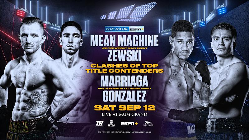 Mean Machine-Zewski and Marriaga-Gonzalez to headline bill from the MGM Grand Las Vegas this Saturday, LIVE on ESPN+ (7:30 p.m. ET)