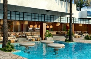 Virgin Hotels Las Vegas Divulges Details on Outdoor Pool and Entertainment Complex