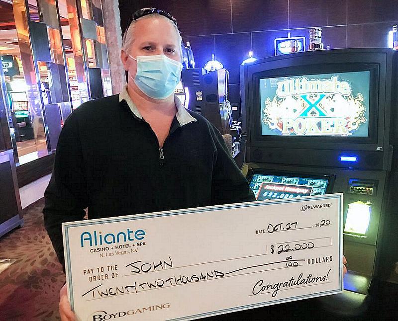 John won $22,000 playing Ultimate X Poker