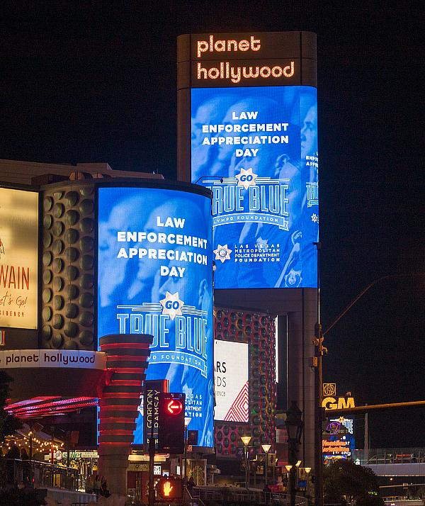 More Than 48 Marquees Throughout Las Vegas Shine Blue to Recognize National Law Enforcement Appreciation Day
