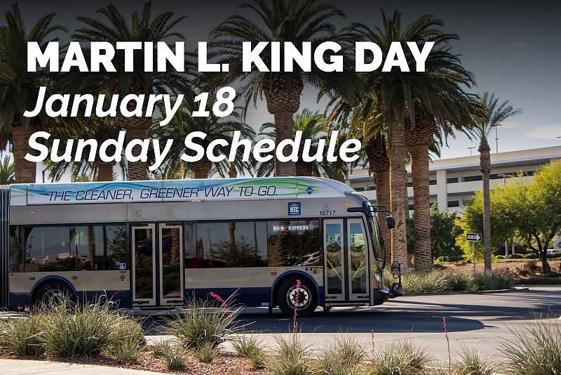 Rtc to Operate on Sunday Transit Schedule, Participate in Virtual Parade Celebration for Martin Luther King Jr. Day Holiday