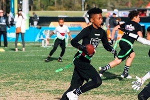 NFL FLAG Action during Regional event that Raiders sponsored at Las Vegas All American Park in 2018