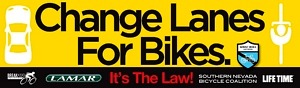 LVCM Launches "Change Lanes for Bikes. It's the Law!" Public Awareness Campaign