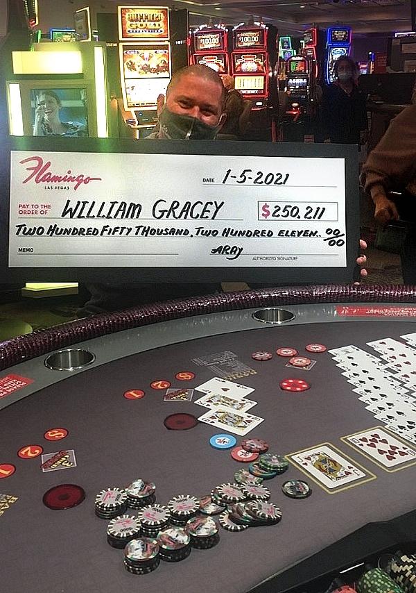 Florida Man Hits Mega Progressive Jackpot for $250,211 on Let it Ride at Flamingo Las Vegas