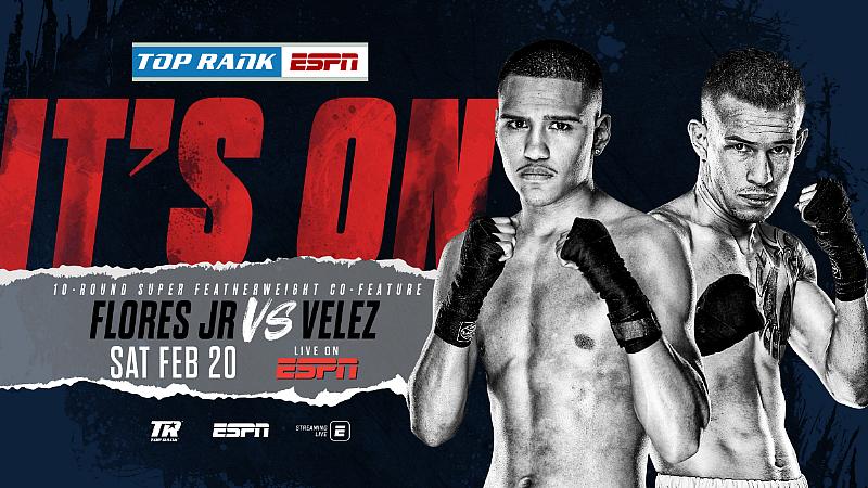 February 20: Gabriel Flores Jr. vs. Jayson Velez Tabbed as Miguel Berchelt-Oscar Valdez Co-Feature LIVE on ESPN 