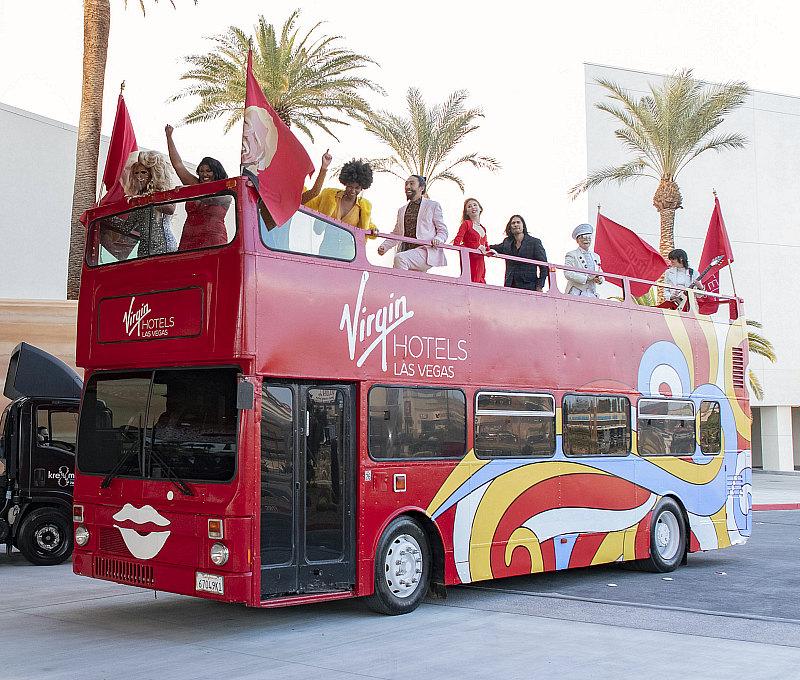 Surprise arrival from the cast of Virgin Hotels Las Vegas’ “Us. Unstoppable” Campaign