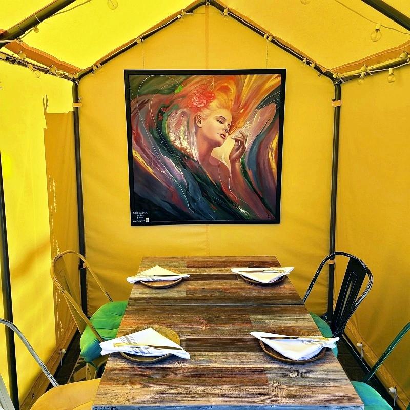 Esther's Kitchen Launches Local Art Display In Dining Tents