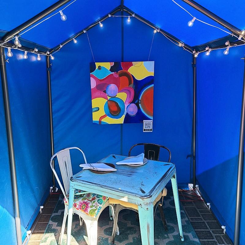 Esther's Kitchen Launches Local Art Display In Dining Tents