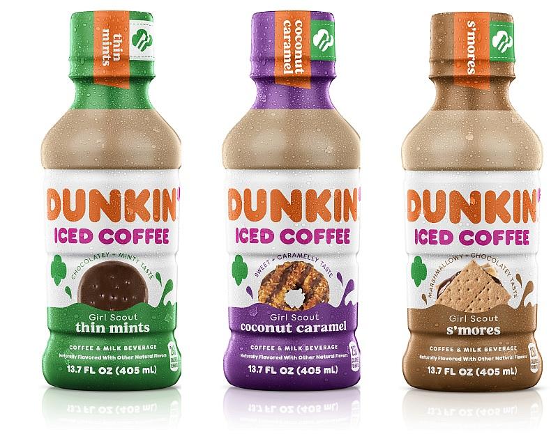 Dunkin’ Launches Bottled Iced Coffee in Girl Scout Cookie Flavors