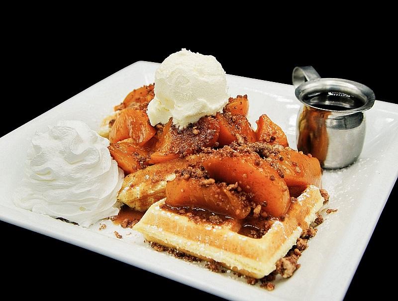 Start National Peach Cobbler Day with a Peach Cobbler Waffle at Distill and Remedy's April 13