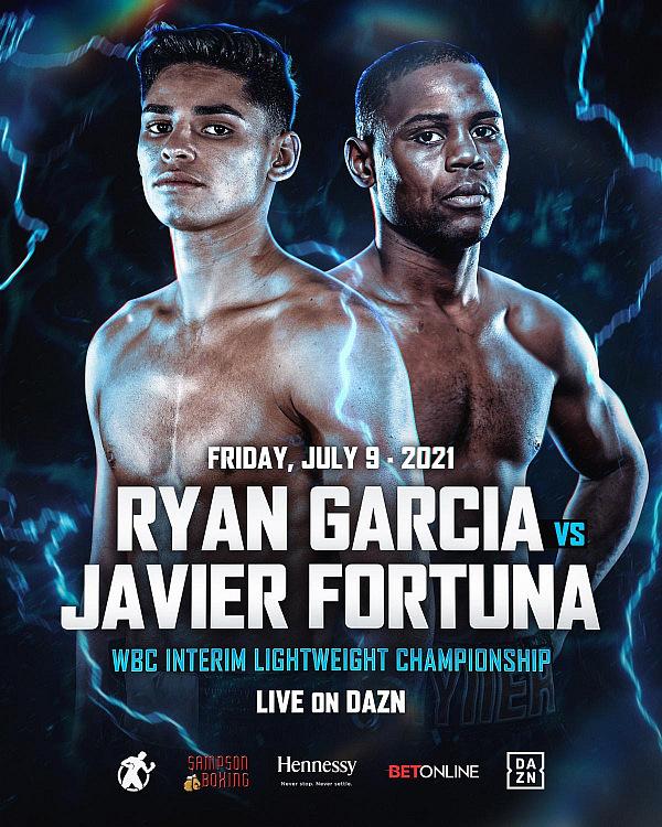 Ryan Garcia to Defend Interim WBC Lightweight Title Against Javier ‘El Abejon’ Fortuna July 9 on DAZN