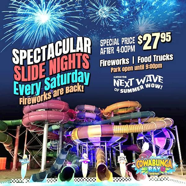 Summer Fireworks at Cowabunga Bay! Waterpark Celebrates Saturday Nights and 4th of July Weekend