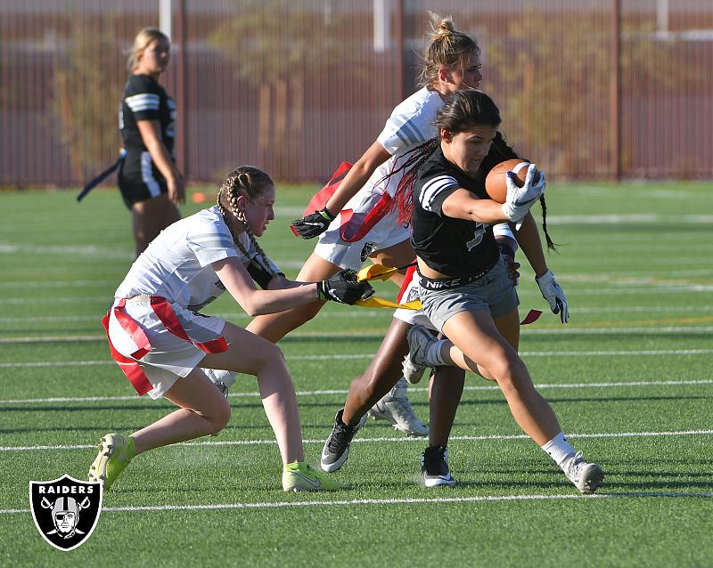 Action from Girls Flag Football All-Star Game