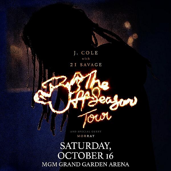 J. Cole Announces the off-Season Tour Coming to MGM Grand Garden Arena October 16, 2021 