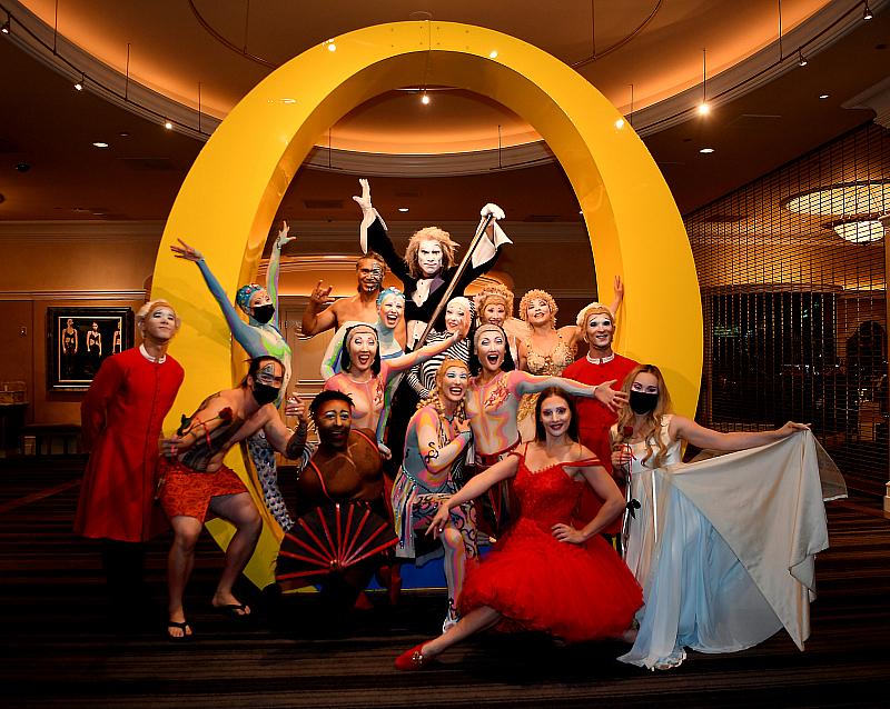 The spectacular cast of “O” by Cirque du Soleil prepares to take the stage at Bellagio for the first time in 16 months, July 1, 2021