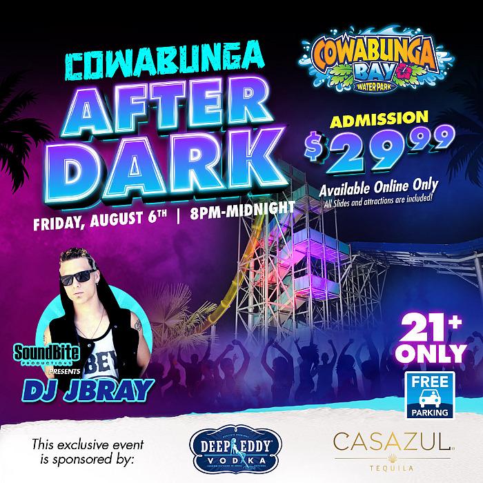 Cowabunga Bay Waterpark Hosts Cowabunga After Dark Adult Night & Casazul Tequila Mixologist Competition, TONIGHT, August 6 