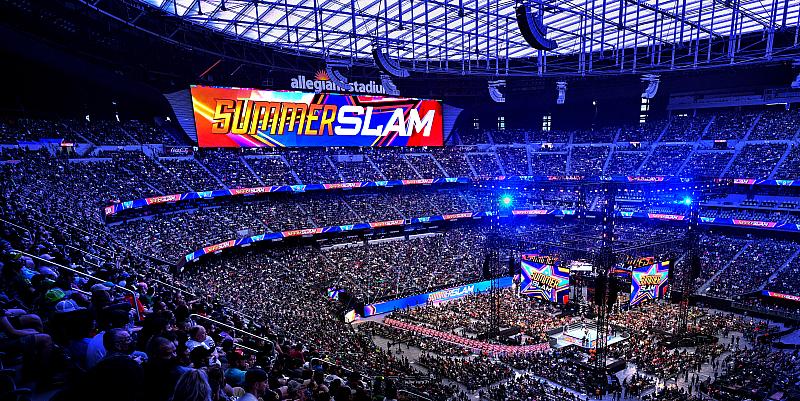 WWE Breaks SummerSlam Indoor Attendance Record at Allegiant Stadium