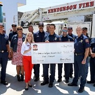 Gene Haas Foundation Donates $5,000 to Henderson Firefighters at West Henderson Fire Station