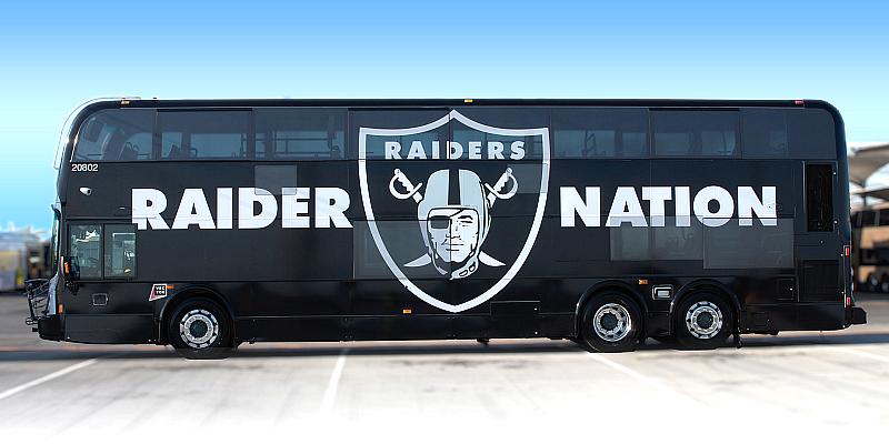 Las Vegas Raiders Bus Wrap