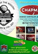 Walter Payton Scholarship Celebrity Golf Classic to be held in Las Vegas, Nevada October 10-11