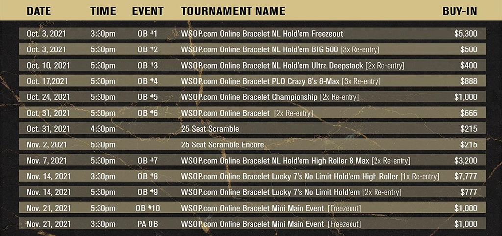 Tournament Events