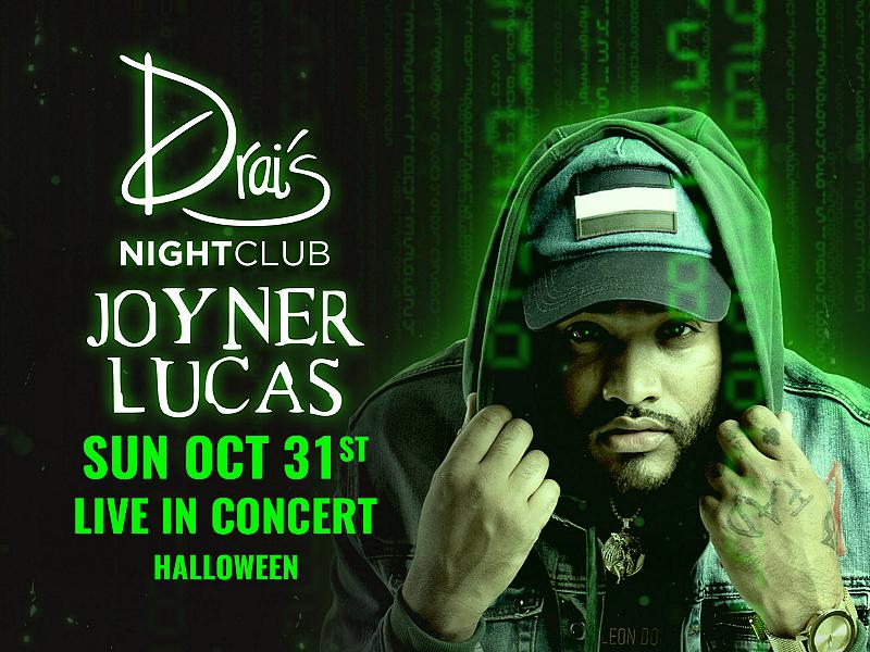 Joyner Lucas Joins Lil Wayne and Jeezy as a Halloween Weekend Headliner at Drai’s Nightclub