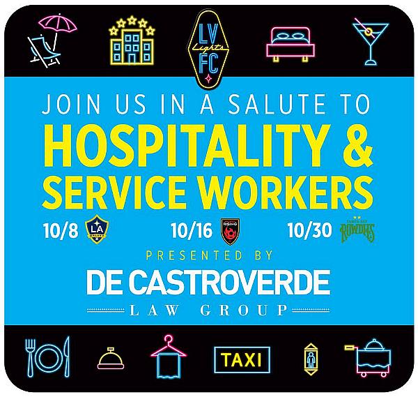 De Castroverde Law Group and Lights FC Team Up to Salute Hospitality and Service Workers with Free Tickets for Oct. 16 and 30 Games