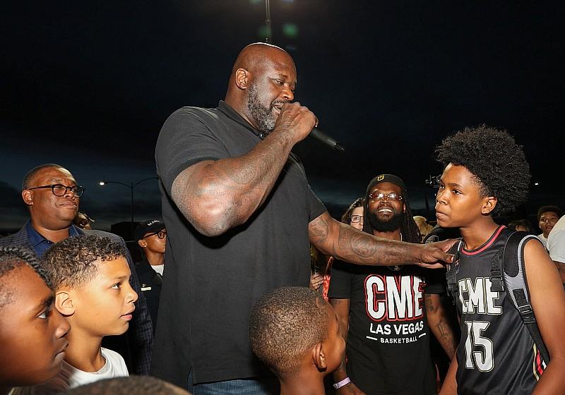 SHAQ Helps Unveil Renovated Basketball Courts at Doolittle Complex in West Las Vegas
