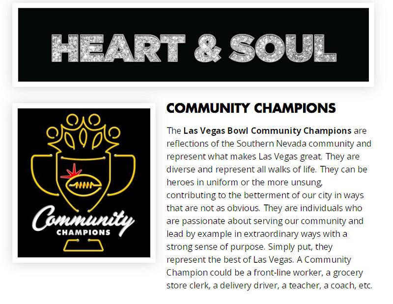 Las Vegas Bowl Huddle Kicks off Community Champions