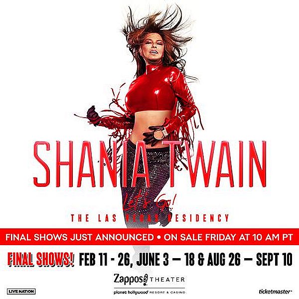 Final Show Dates for Shania Twain “Let’s Go!” Residency at Planet Hollywood Resort & Casino