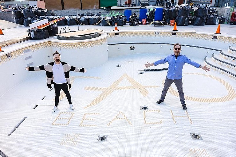 Aaron Paul & Bryan Cranston Preview TAO Beach Dayclub at The Venetian