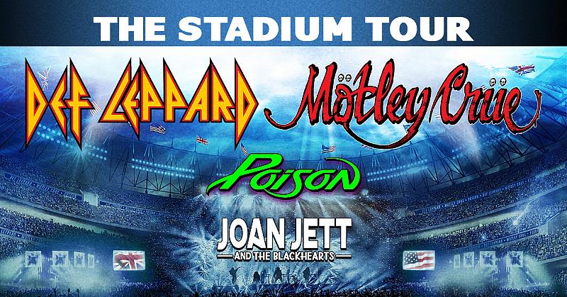 The Stadium Tour Featuring Mötley Crüe and Def Leppard with Poison and Joan Jett & the Blackhearts Coming to Allegiant Stadium September 9, 2022