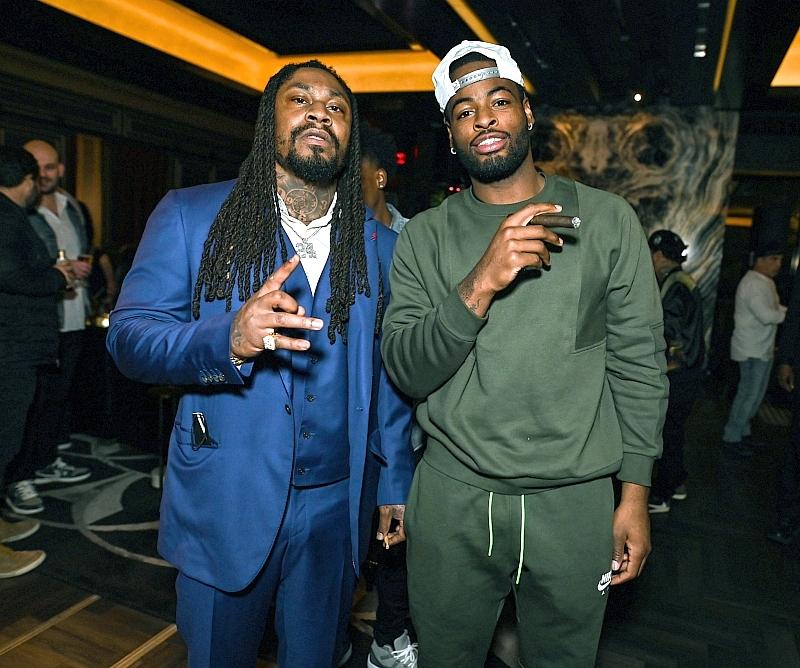 Marshawn Lynch and Najee Harris - Photo credit: Toby Acuna