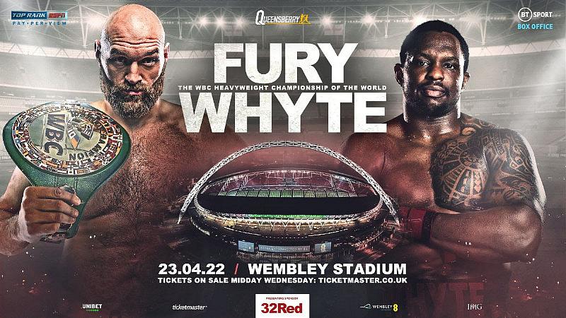 April 23: Heavyweight Titans Fury & Whyte Collide at Wembley Stadium Live on Pay-Per-View
