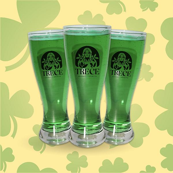 Trece's Lucky 7 Green-dyed beer