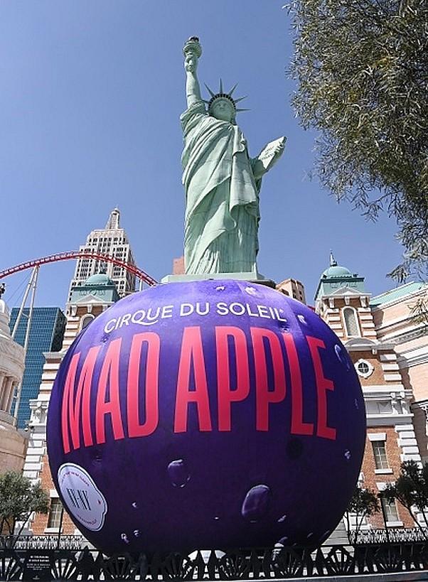 Cirque du Soleil’s “Mad Apple” Unveils Giant Apple on Las Vegas Strip