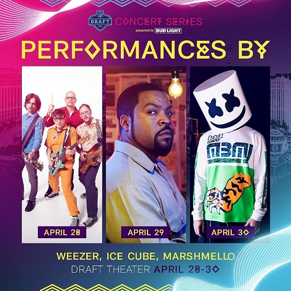Weezer, Ice Cube and Marshmello to Take the Stage for 2022 NFL Draft
