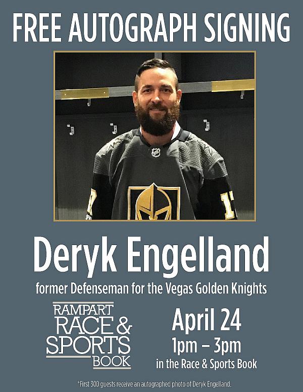 Former Vegas Golden Knights Defenseman Deryk Engelland to Sign Autographs at Rampart Casino, April 24, 2022