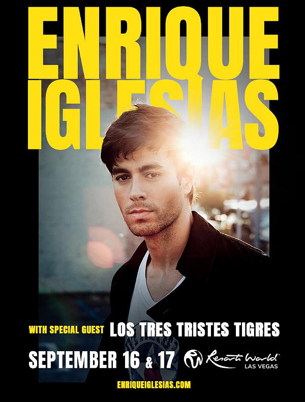 Global Superstar Enrique Iglesias Announces Only U.S. Shows in 2022 at Resorts World Theatre in Las Vegas 