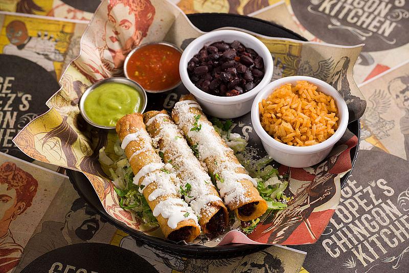 Tres Taquitos at Chingon Kitchen, courtesy of George Lopez's Chingon Kitchen