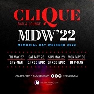 CliQue Bar & Lounge Announces Energizing Memorial Day Weekend Talent Lineup