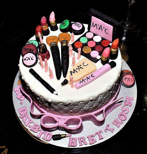 Brett Rossi's Mac-Cosmetics inspired birthday cake was a hit (Photo credit: Ira Kuzma / Instagram – @IraKuzmaPhotos)
