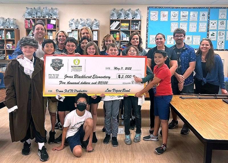 Las Vegas Bowl Visits CCSD for Extra Yards for Teachers $5K Grant