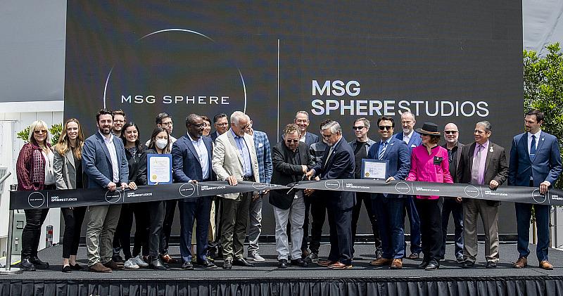 Ribbon cutting ceremony to open its new MSG Sphere Studios location in Burbank.