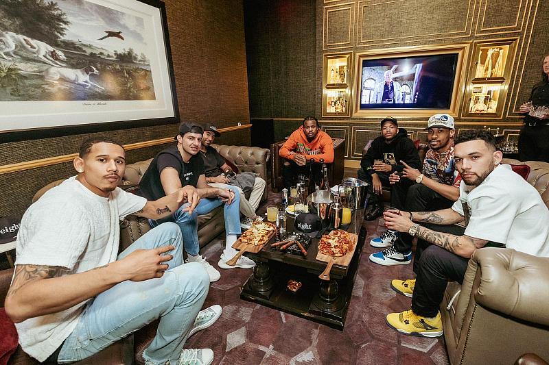 Golden State Warriors Players at Eight Lounge