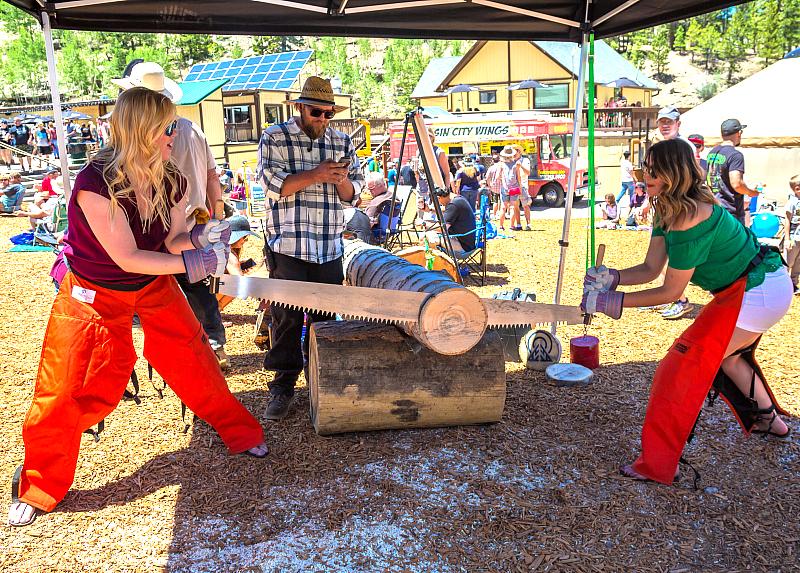 Lee Canyon’s annual Crosscut Log Sawing competition