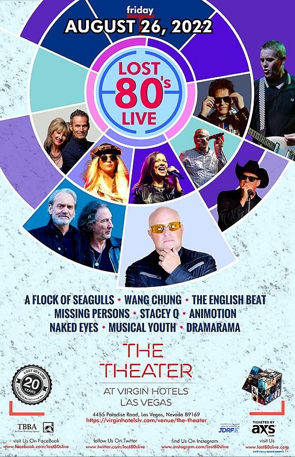 Lost 80’s Live Brings 20th Anniversary Tour to The Theater at Virgin Hotels Las Vegas for One-Night-Only Performance, Aug. 26