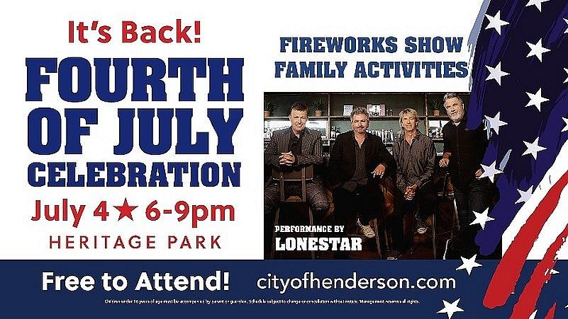 Henderson’s Highly Anticipated Fourth of July Celebration Is Back Featuring Lonestar