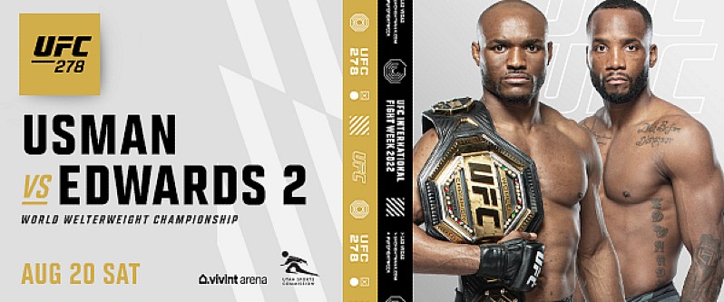 Welterweight Championship Bout Between (C) Kamaru Usman and (#2) Leon Edwards Headlines UFC 278