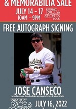 Former MLB Player Jose Canseco to Sign Autographs at Rampart Casino This Saturday, July 16, 2022